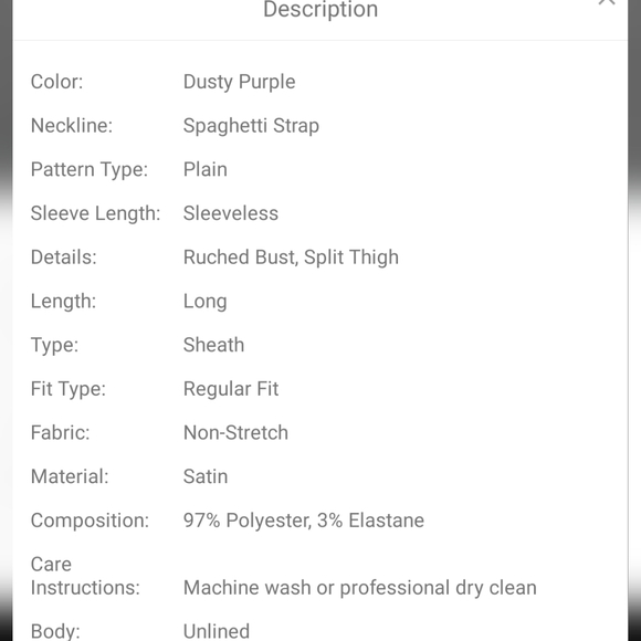 SHEIN Belle Plus Ruch Bust Split Thigh Satin Bridesmaid Dress - Picture 3 of 3